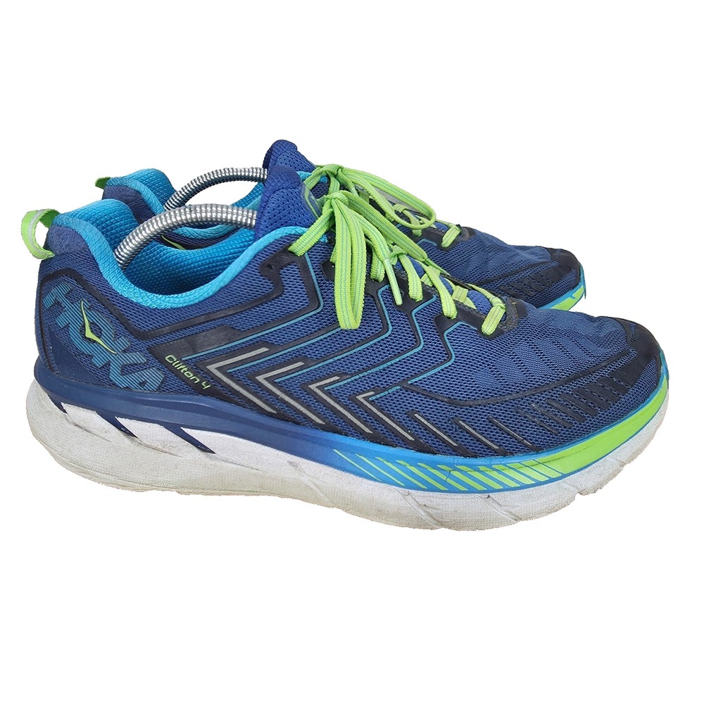 Hoka One One Clifton 4 Running Shoes Mens 11.5 Blue Sneakers Trainers No Insoles